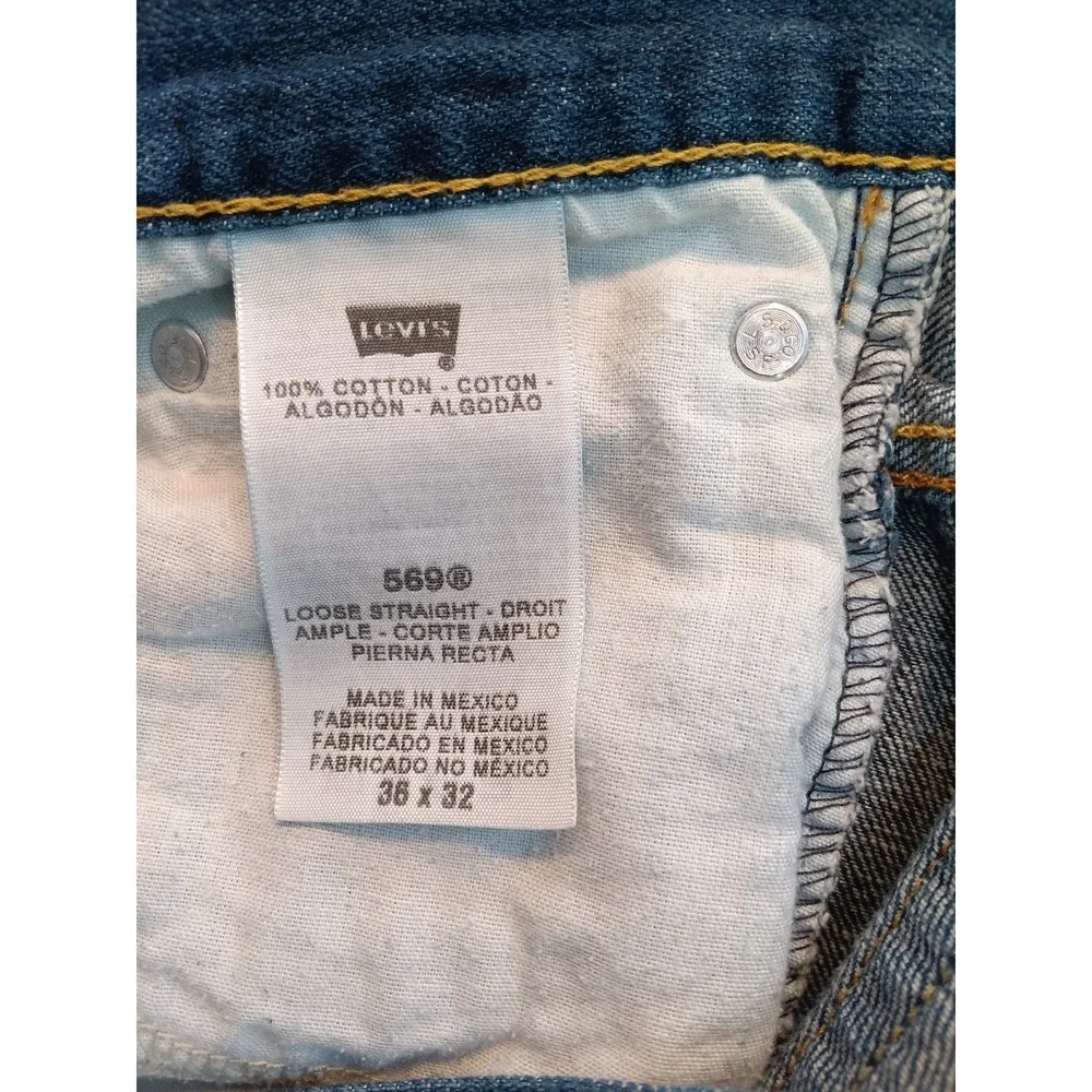 Levi's 569 Loose Straight Men's W36 L32 Blue Denim Jeans